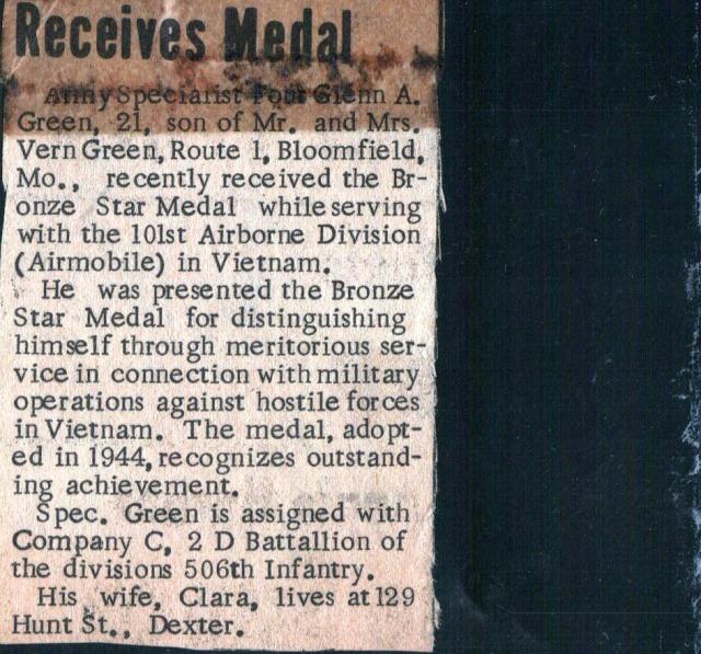 receives medal